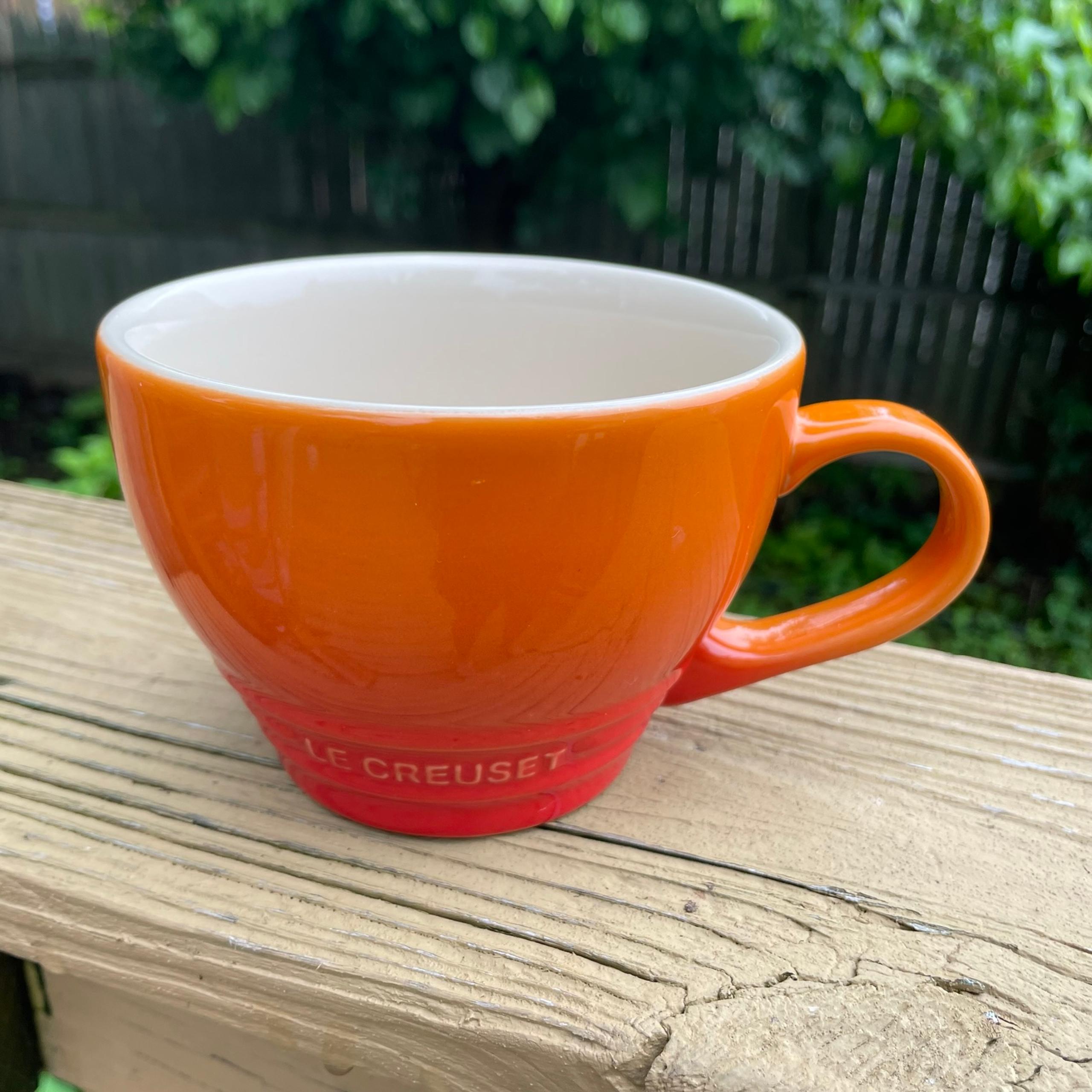 Le Creuset Flame 400 ml 14 oz XL Cappuccino Mug Coffee Cup Stoneware