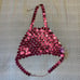 Metallic Heart Halter Top Urban Outfitters