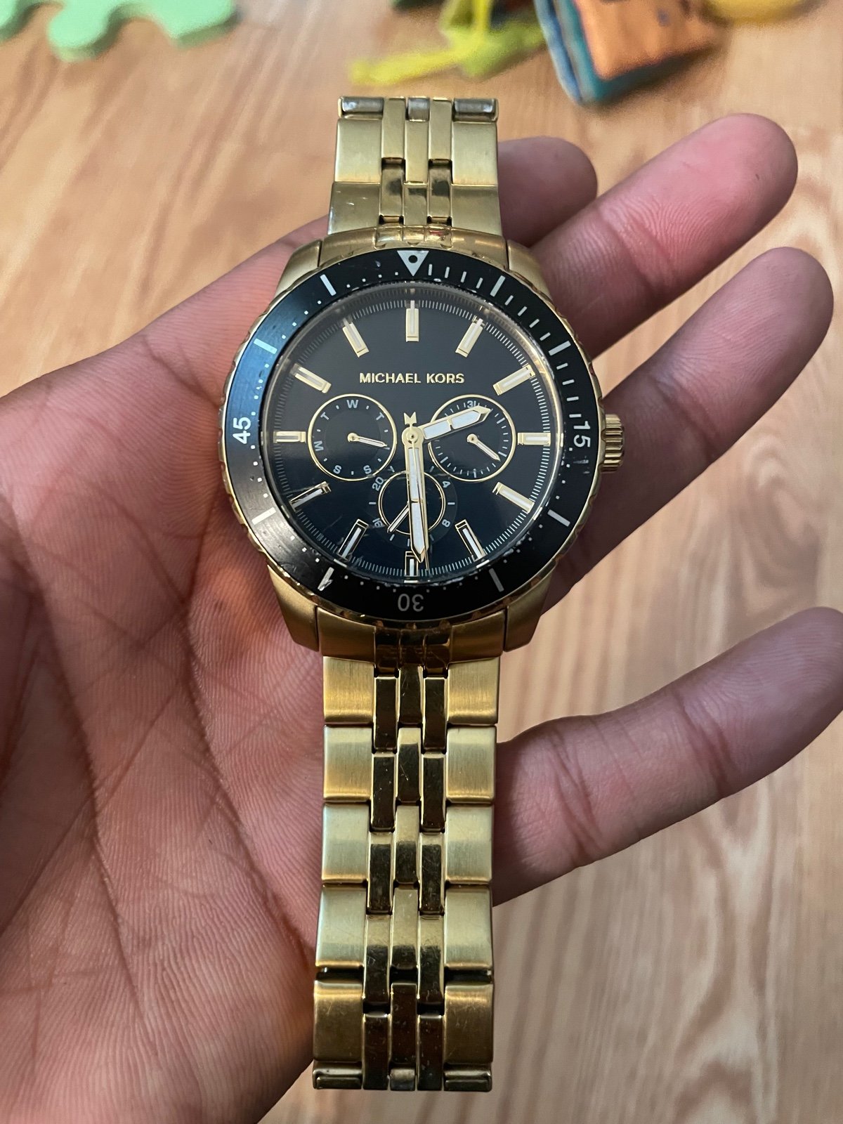 Michael Kors yellow watches for men