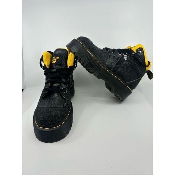 Dr Martens Zuma Hiker Boots Black Leather Suede Platform Boots size 7 Women’s