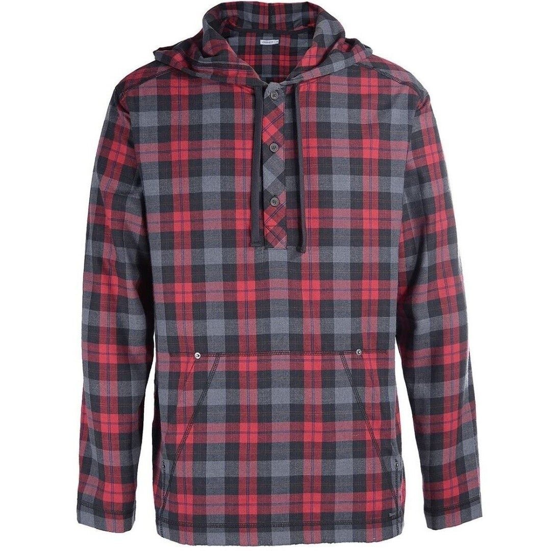NWT Gramicci Wool Blend Red Plaid Burner Flannel Hoodie Sweatshirt 90