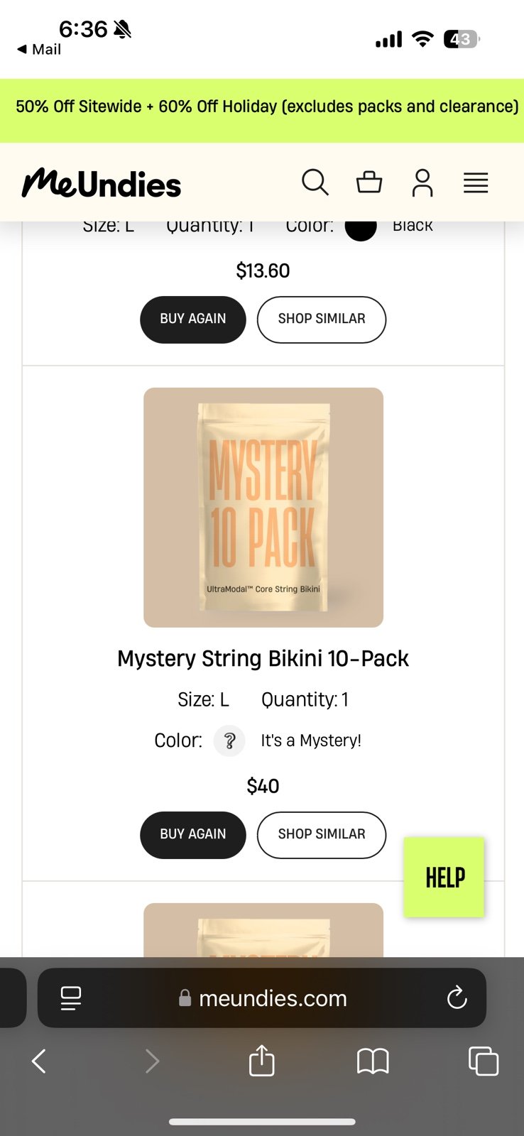 MeUndies women’s string bikini mystery pack
