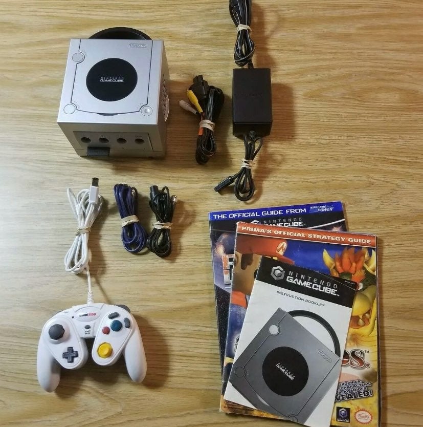 Platinum Nintendo GameCube console w/ Ac
