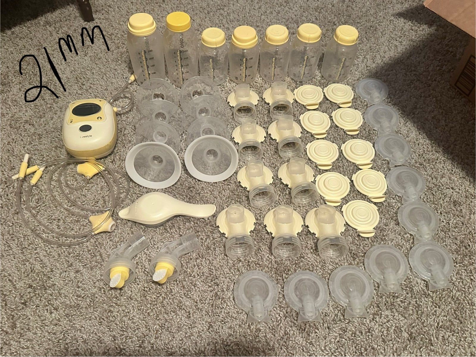 Medela freestyle pump & harmony manual pump 21mm set