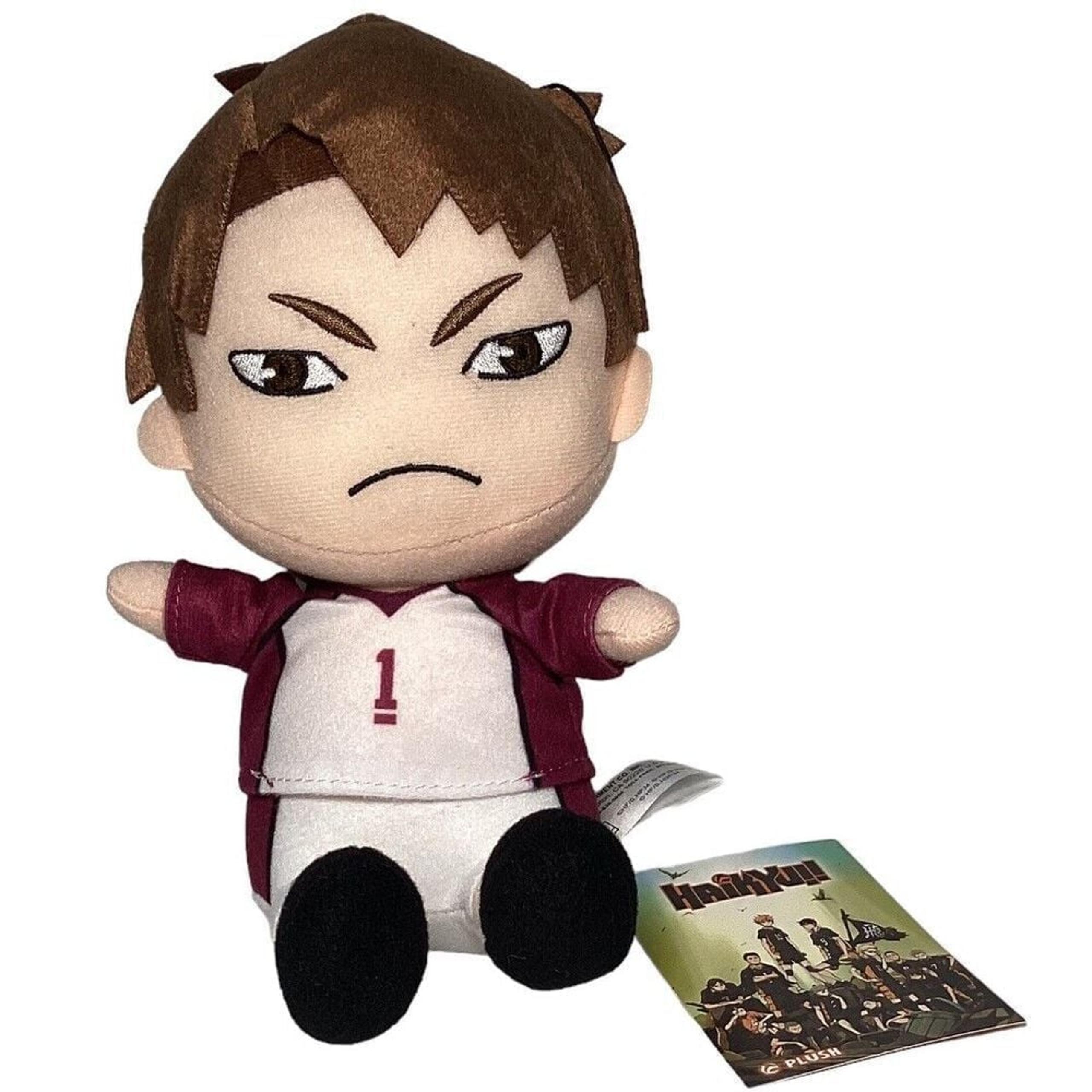 Official SITTING WAKATOSHI USHIJIMA NO .1 Haikyuu!! 7 in. Plush GE (S2)