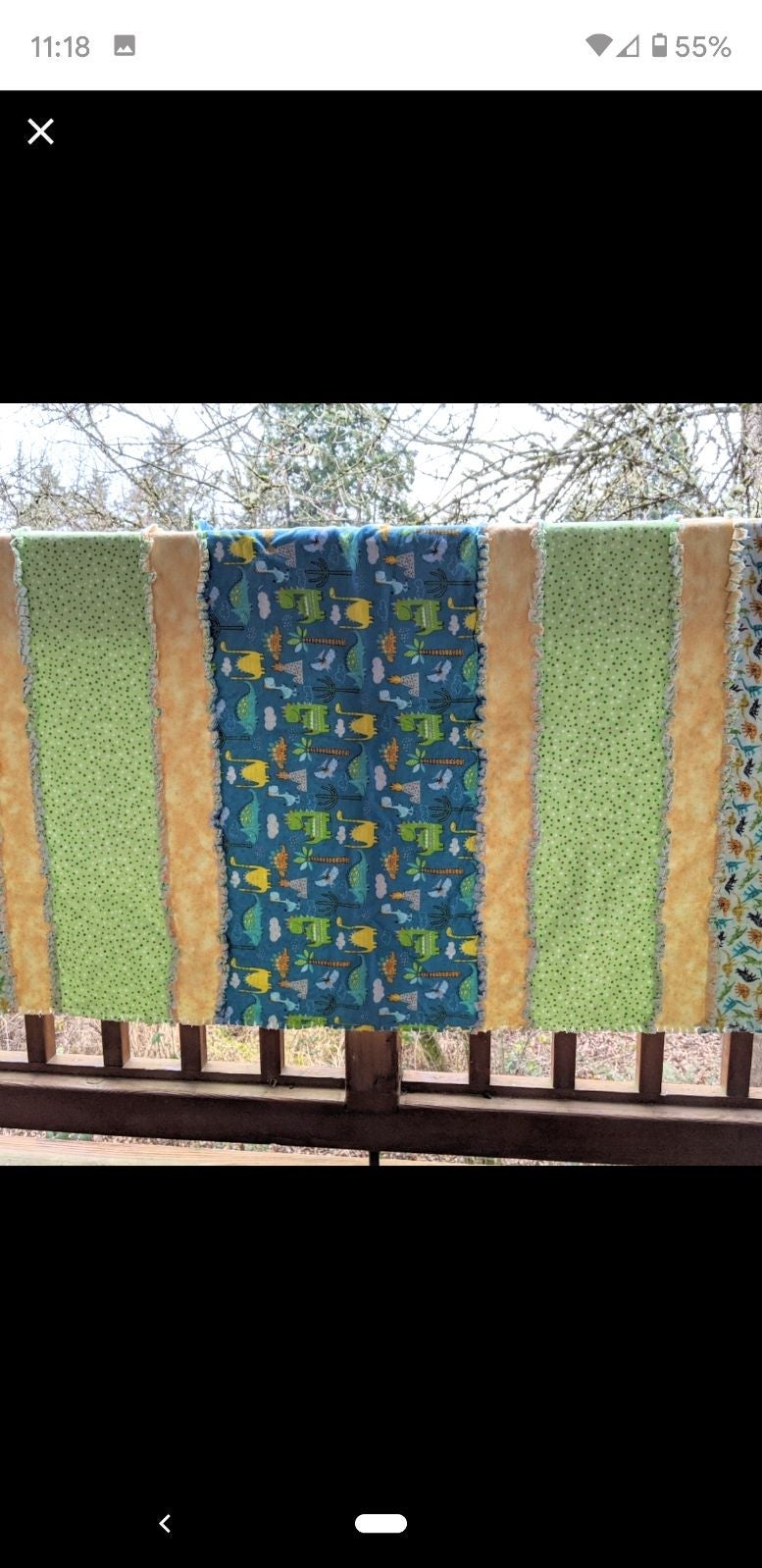 Dinosaur theme rag quilt