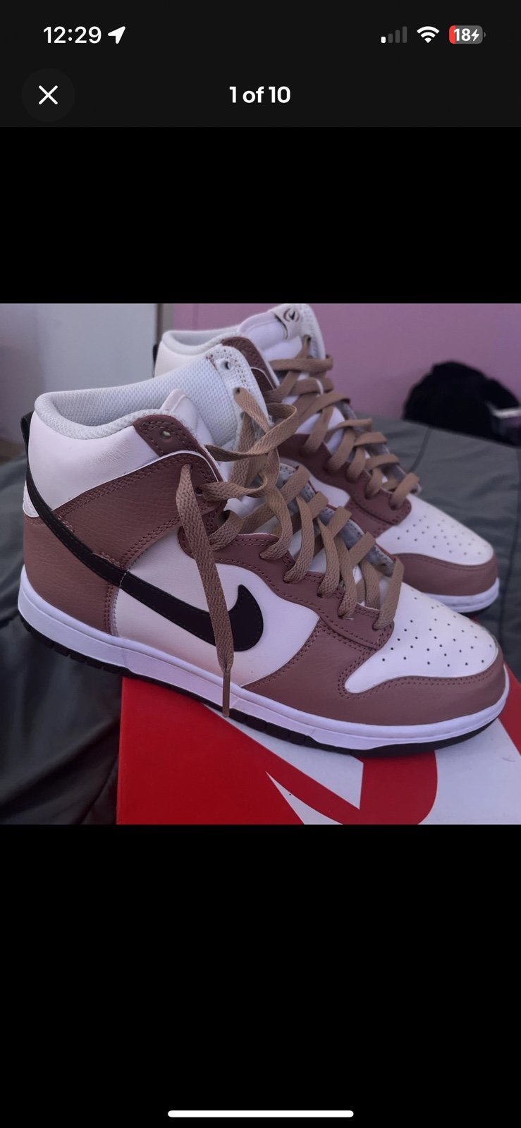 Womens Nike dunk high dusted clay/earth pale ivory