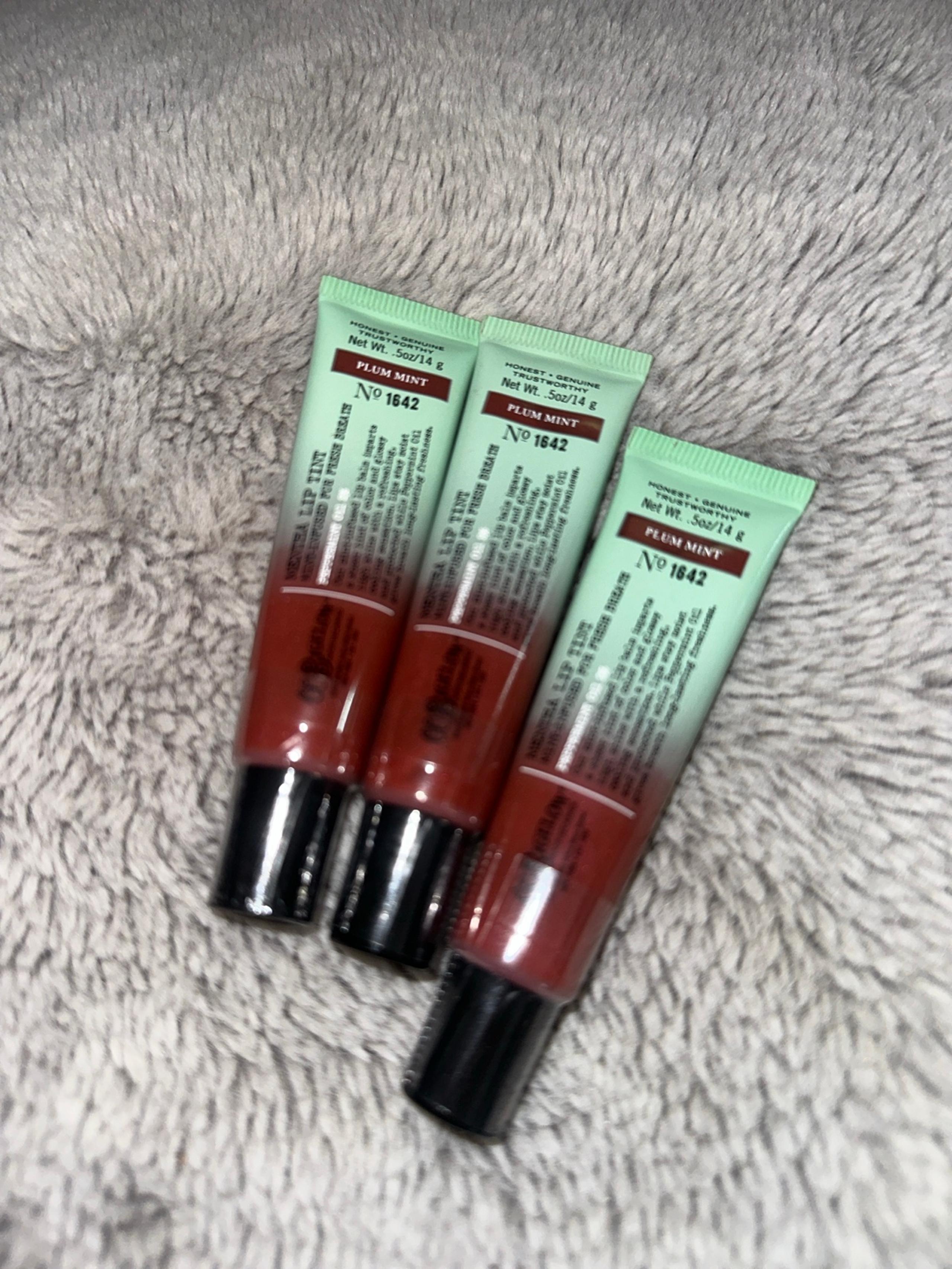 3 tubes of Bigelow Mentha Lip Tint