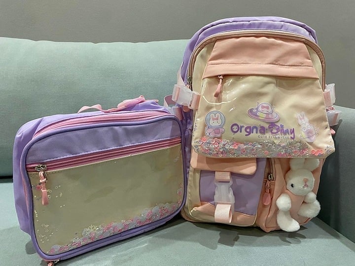 Backpack for Girls with Lunch Box, Kids School Backpack Elementary Knapsack