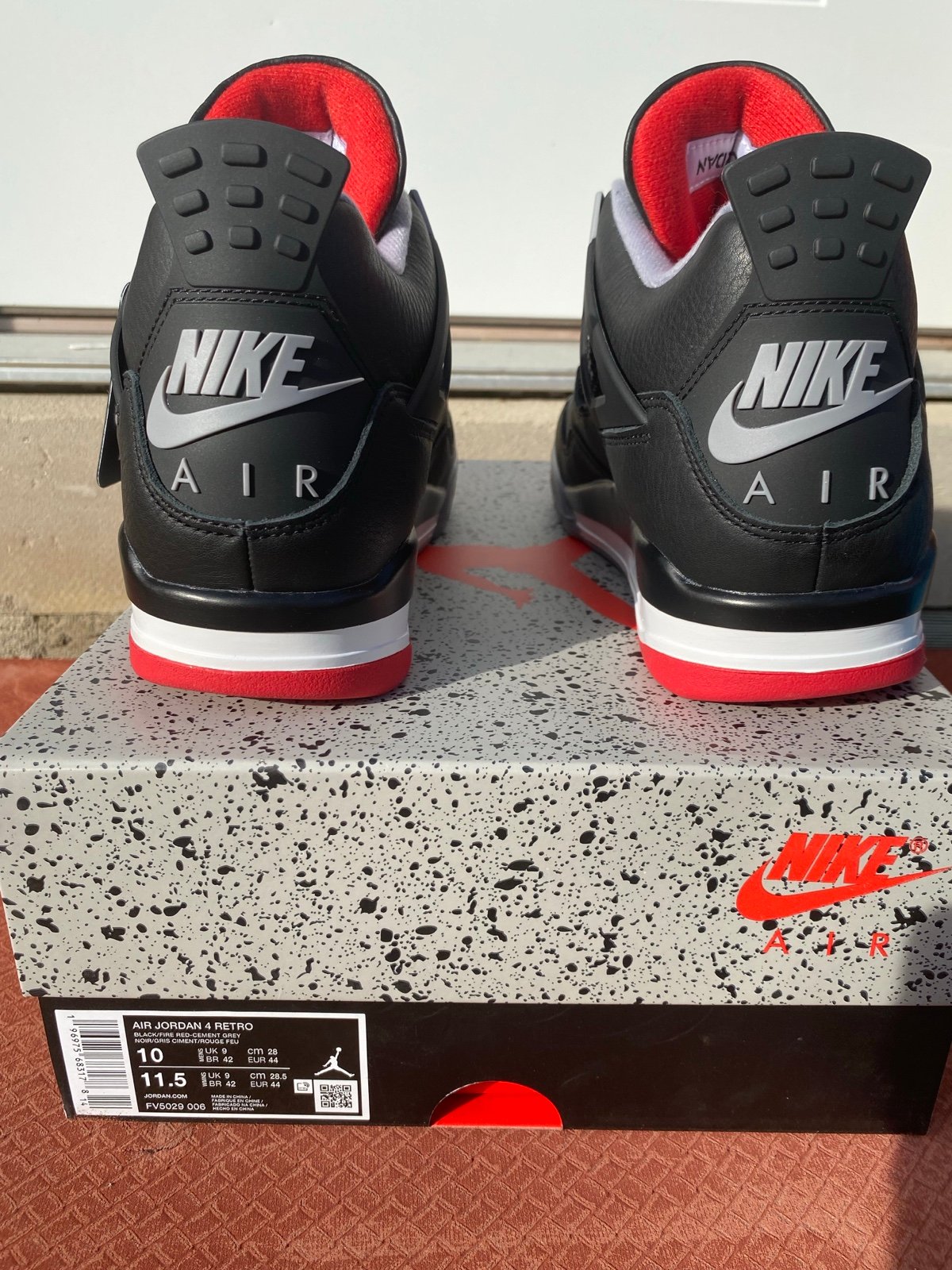 Size 10 air Jordan 4 bred reimagined new
