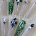 Emerald Birthstone Swarovski Press On Na