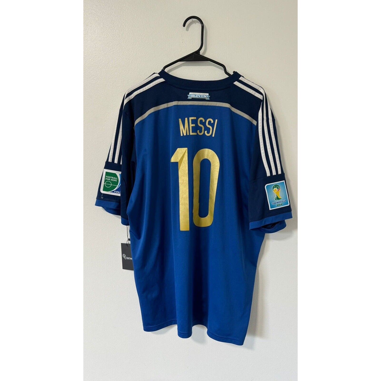 #10 Messi Argentina Away FIFA World Cup Brazil 2014