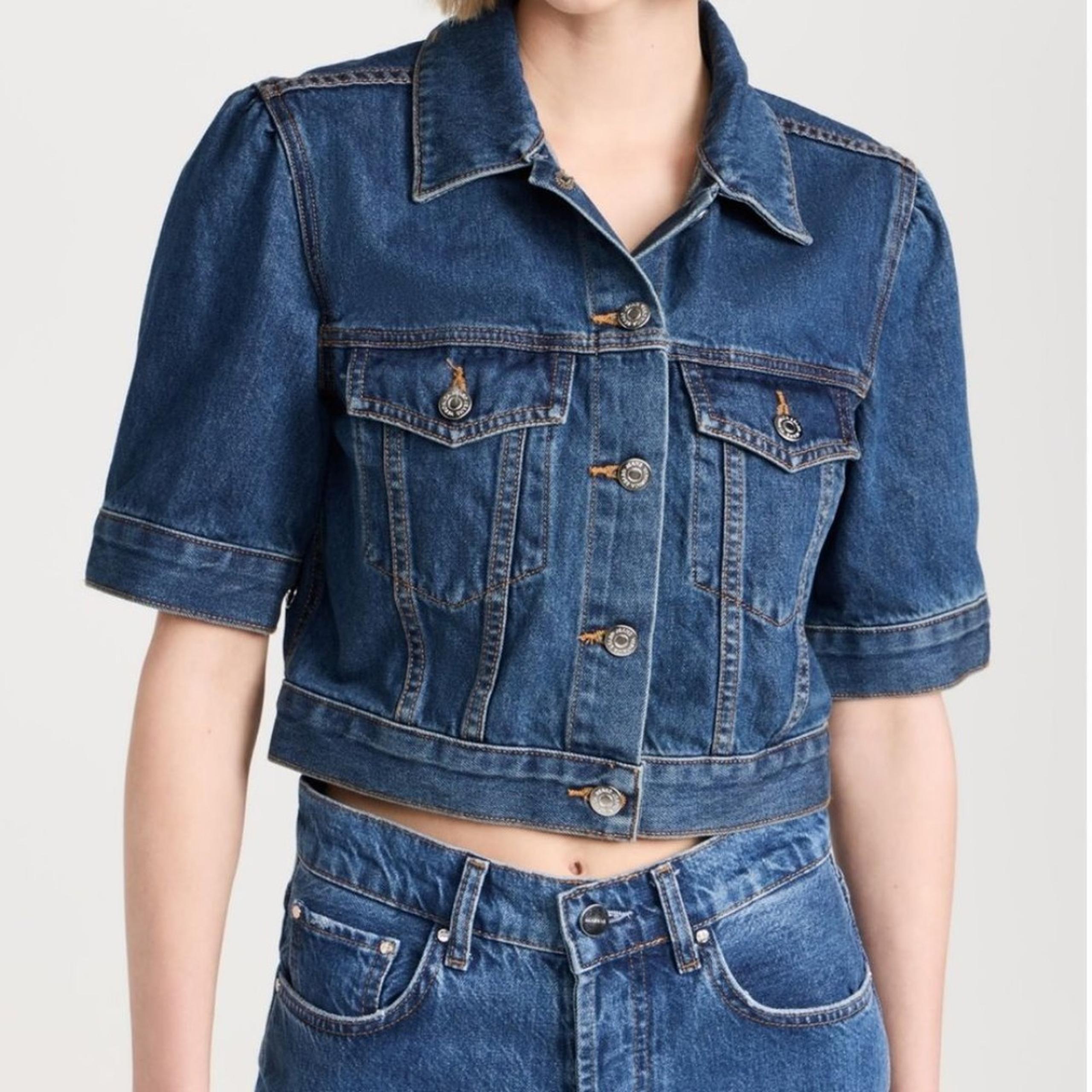 Veronica Beard Raina Short sleeve denim jacket Xl
