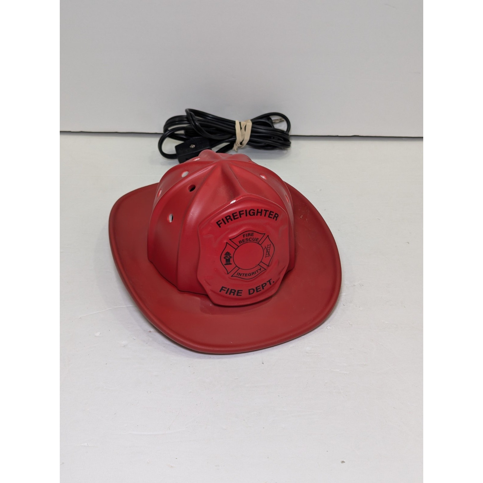 Scentsy Fireman Helmet Wax Warmer First In Last Out Firefighter Hat - Works