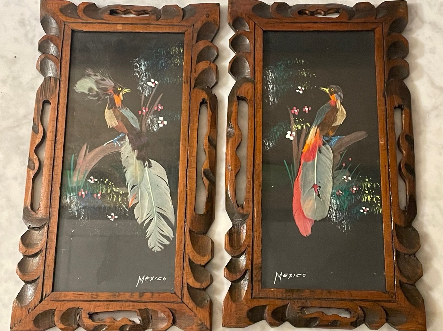 Vintage Mexican Feathercraft Art (2)