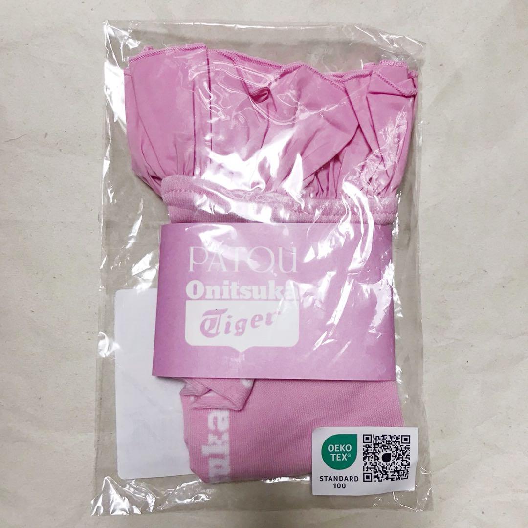 Patou Onitsuka Tiger socks, pink, size S, with frills.