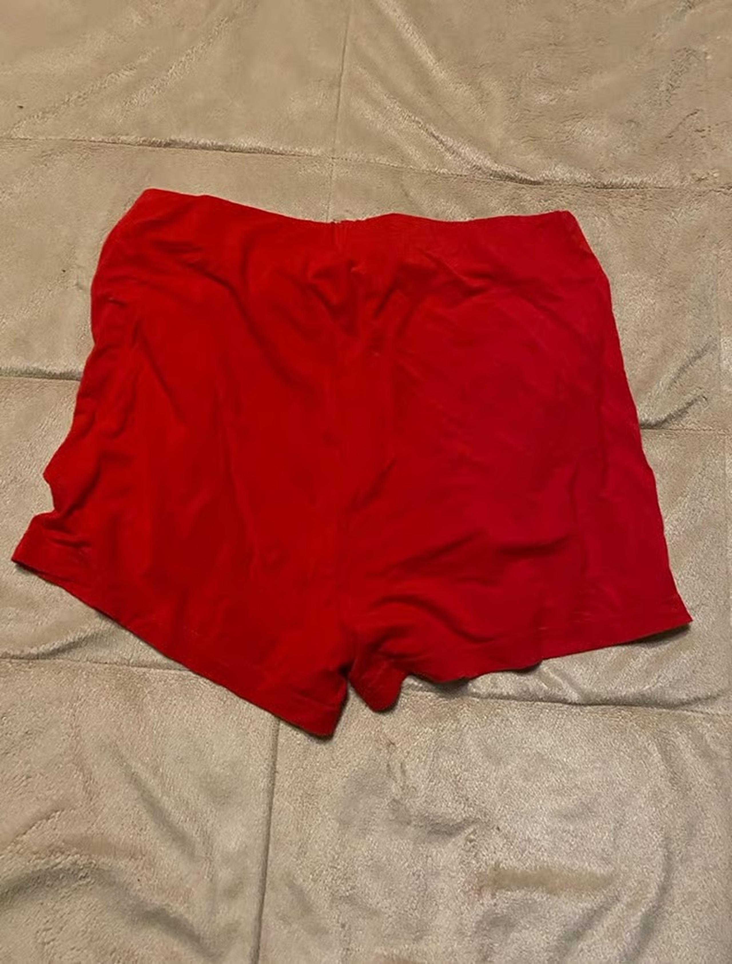 Women's Linen Blend Beachy Cargo Shorts High Rise Sz 6 Red - SHEIN