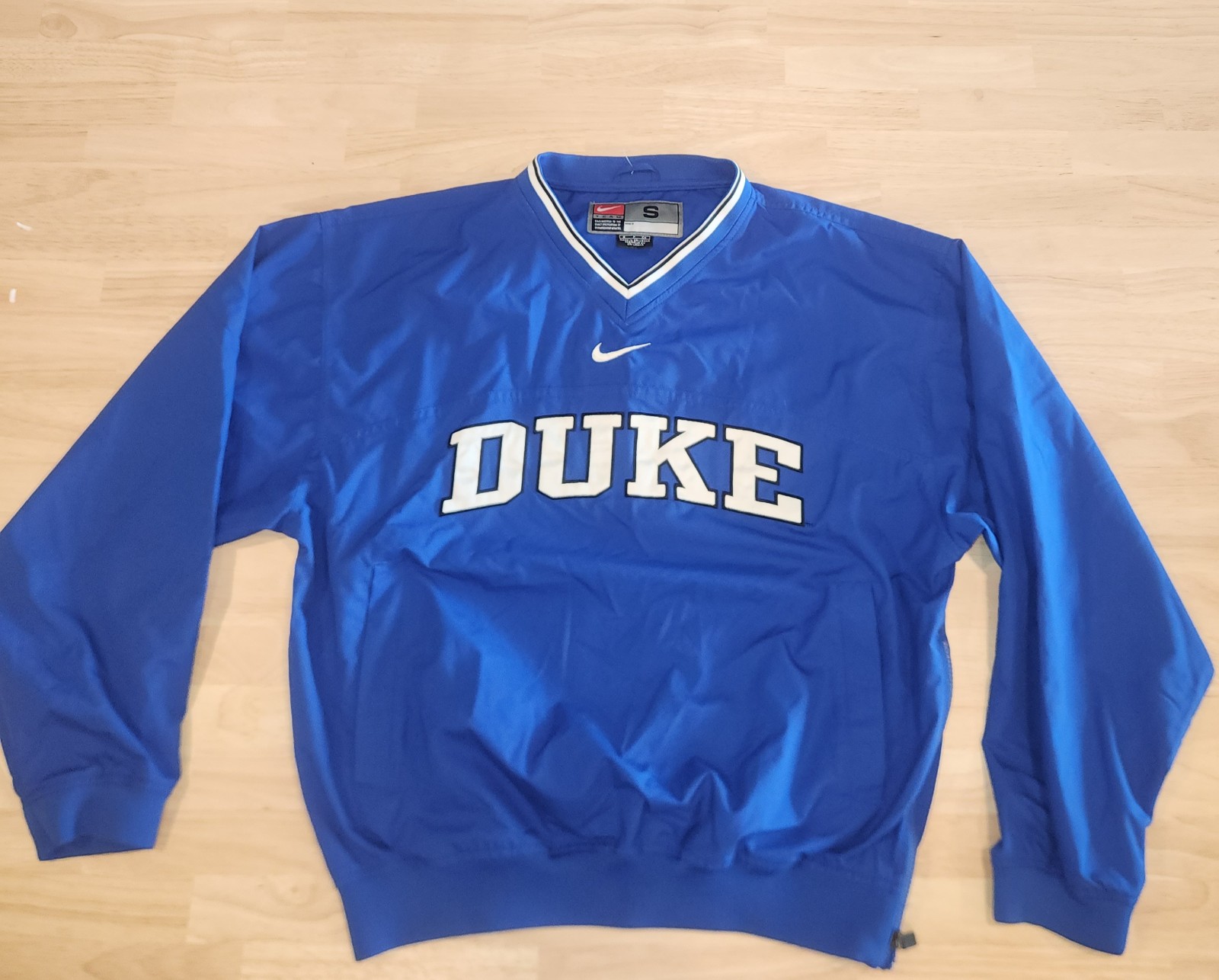 Vintage Y2K 90s Nike Duke Blue Devils Blue Mens Small Embroidered Logo Spellout
