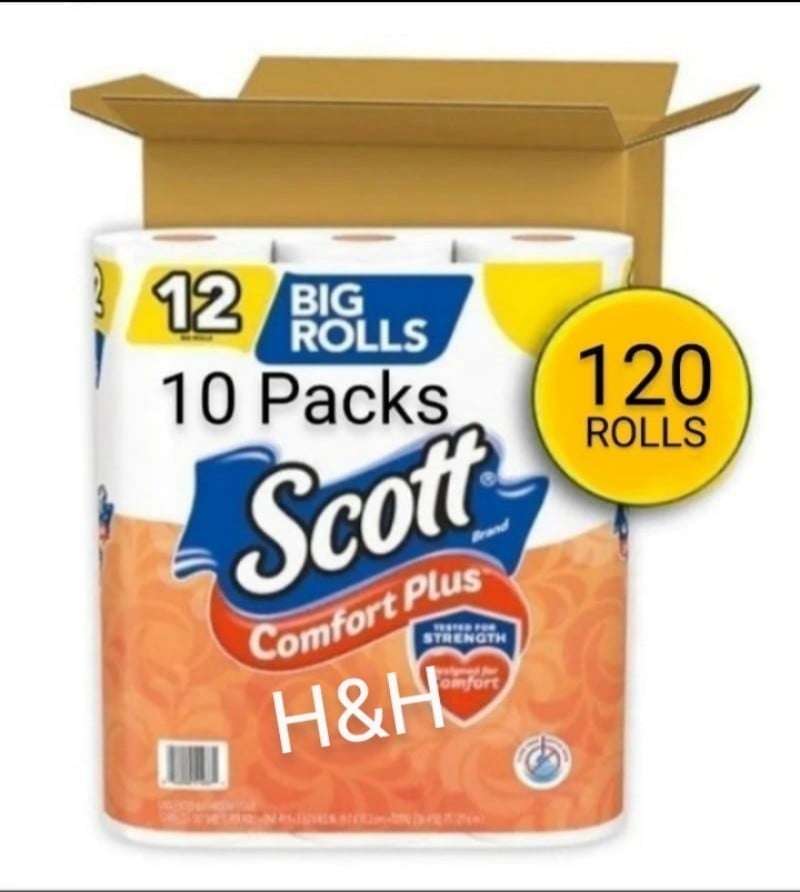 SCOTT Toilet paper 120 Rolls 10 packs Household Bundle