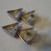 Robert Lee Morris Sterling Double Triangle Pierced Earrings