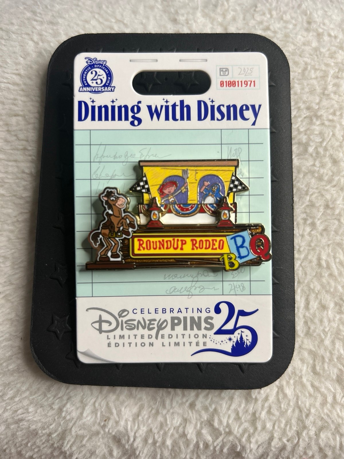 Disney Dining with Disney Woody’s Roundup rodeo 25th anniversary pin