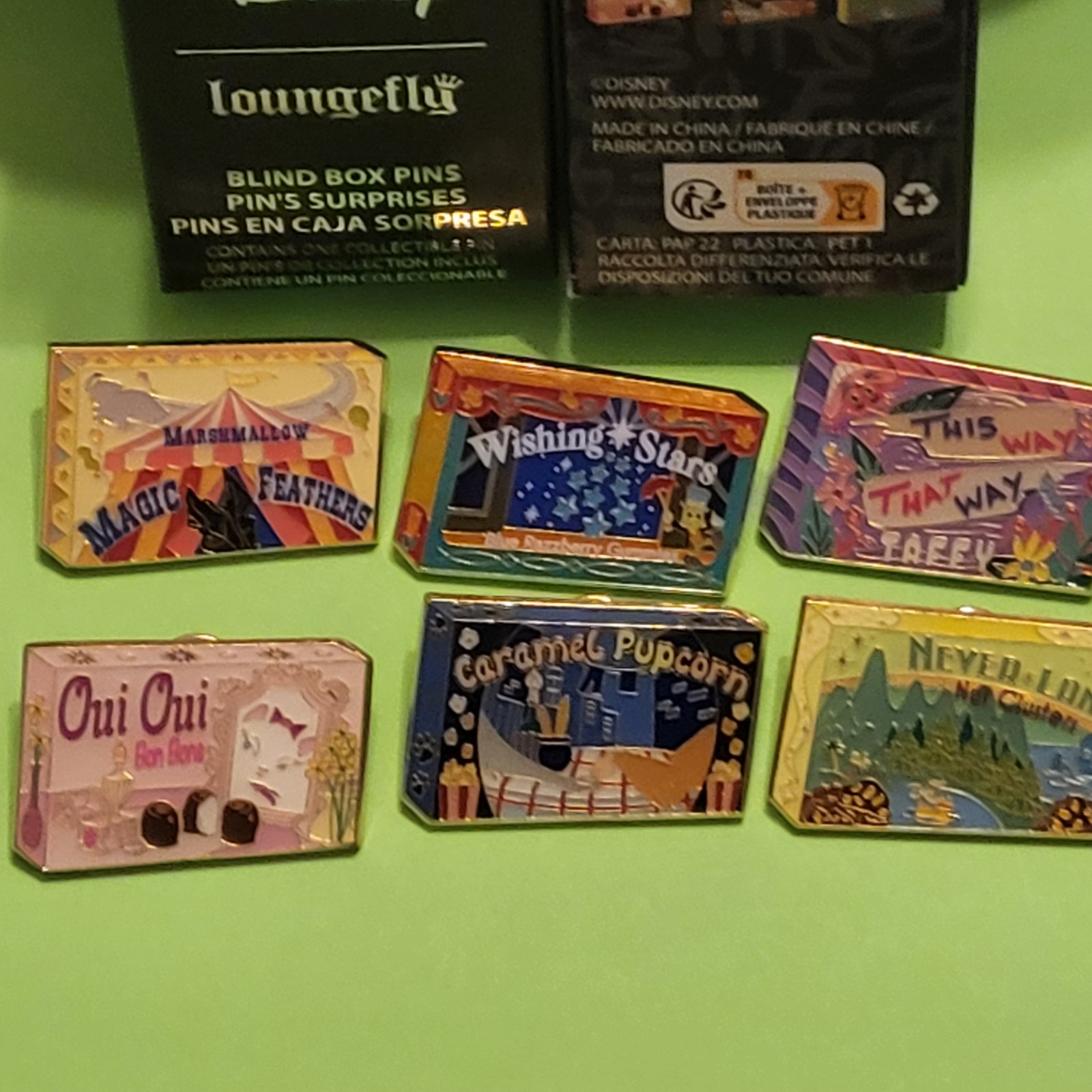 Disney Movie Characters Candy Boxes Enamel Metal Pin Blind Box Combo Set