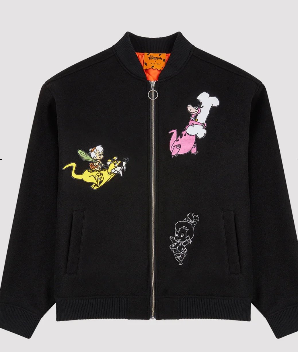 LAZY OAF THE FLINTSTONES BOMBER JACKET