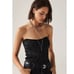 Ba&sh Puck Pull Sequined Knit Tube Strapless Top Size Large NWT