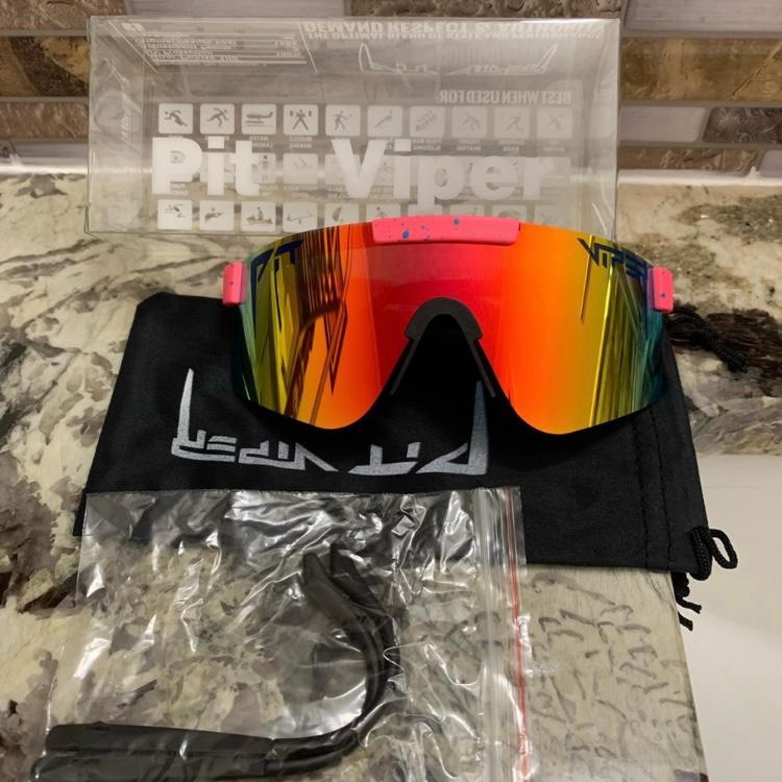 Viper Polarized Men Sport Sunglasses Driving Pilot Fishing Pit Wrap Glasses 24