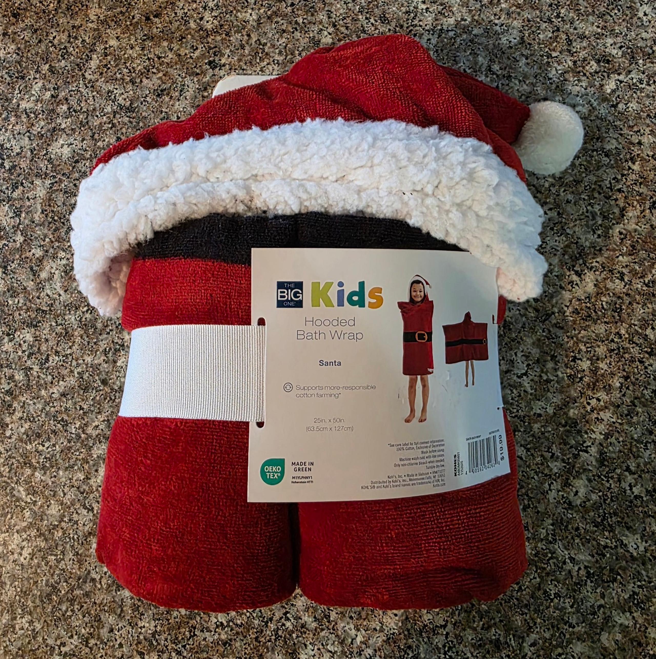 The Big One Santa Hooded Towel for Kids