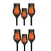 6 packs Solar pathway tiki torch tulip light