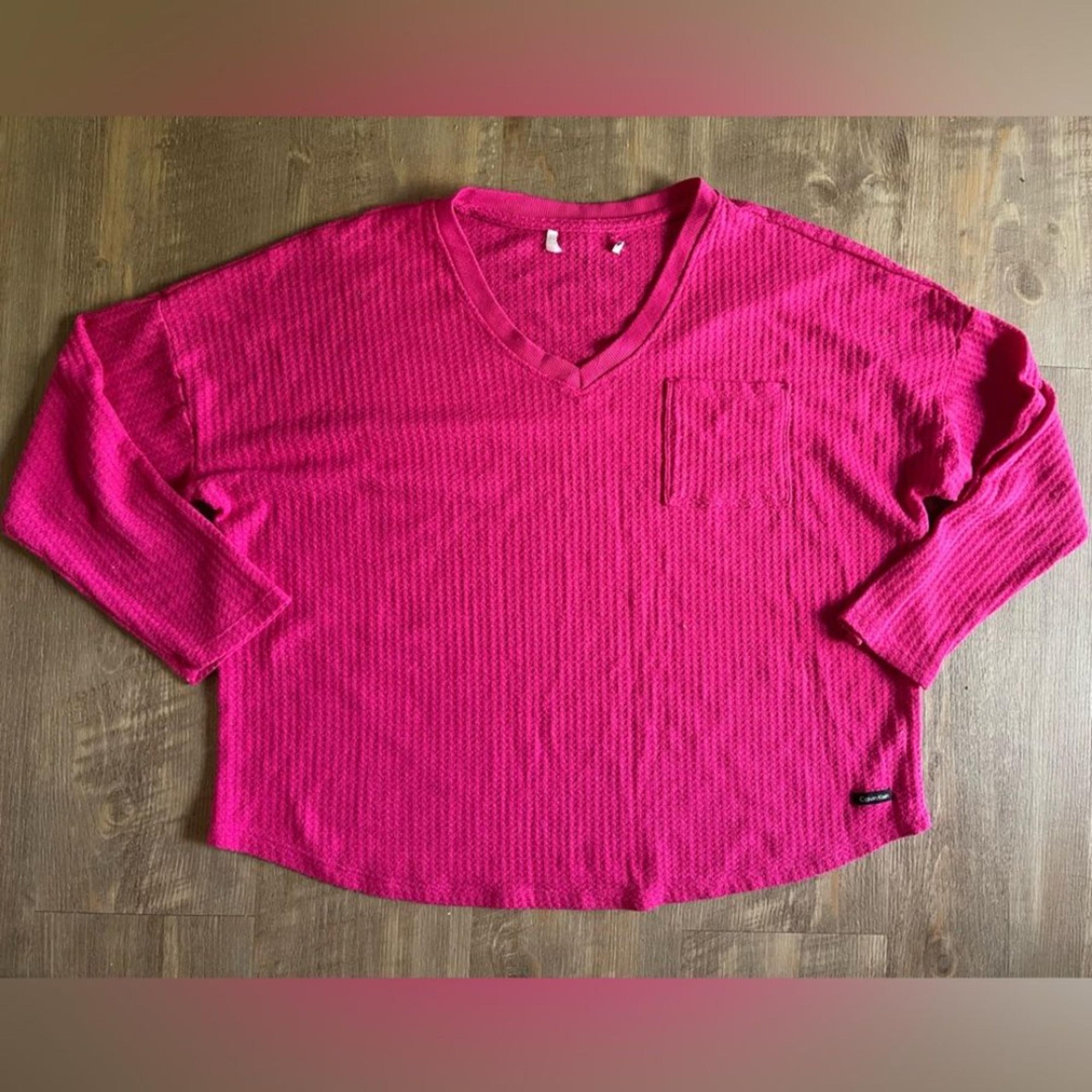 Calvin Klein Vibrant Pink V-Neck sweater