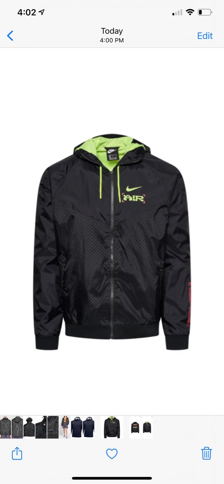 Medium- Mens Nike Air Windrunner Jacket