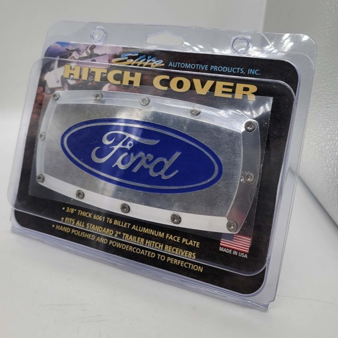 Brand New Ford Chrome Hitch Cover Plug Cap 2 Trailer Receiver Engraved Billet