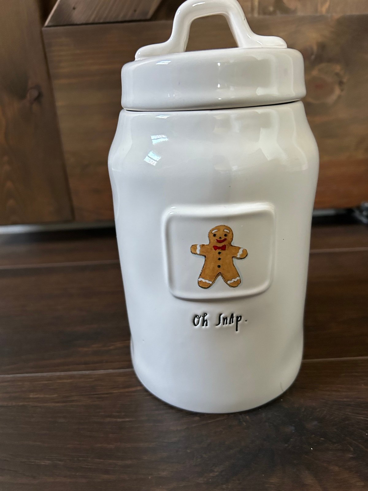 Rae Dunn 2017 “Oh Snap” canister