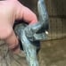 Rare SoapStone Elephant Raised Trunk Heavy Gray Sculpture signed by artist