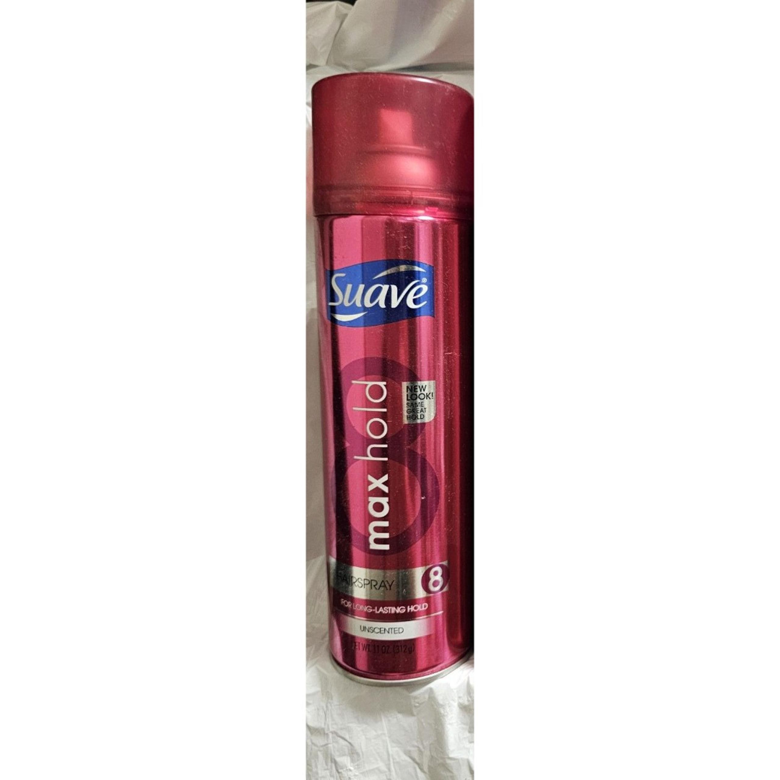 Suave Aerosol Spray Maximum Hold Unscented Hairspray, 11 oz