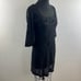 VTG Johnny Was Black Lace Shift Dress Scoop Neck Floral 3/4 Sleeve Size Small S