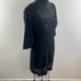 VTG Johnny Was Black Lace Shift Dress Scoop Neck Floral 3/4 Sleeve Size Small S