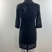 VTG Johnny Was Black Lace Shift Dress Scoop Neck Floral 3/4 Sleeve Size Small S