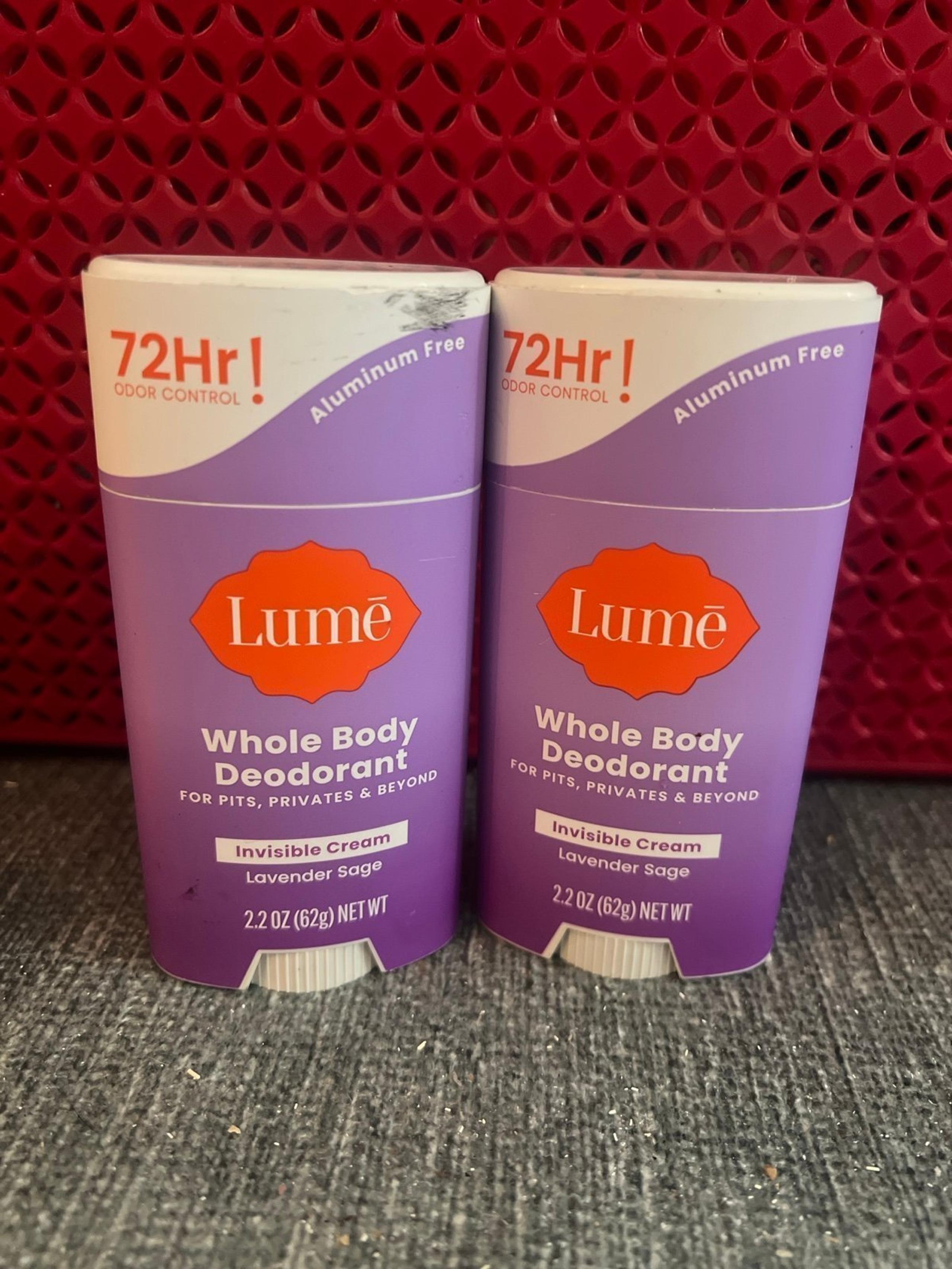 Lume invisible cream deodorant bundle x2 sealed