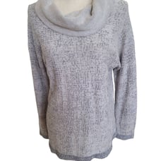 Nic & Zoe Gray Cowl Neck Sweater - Sz M