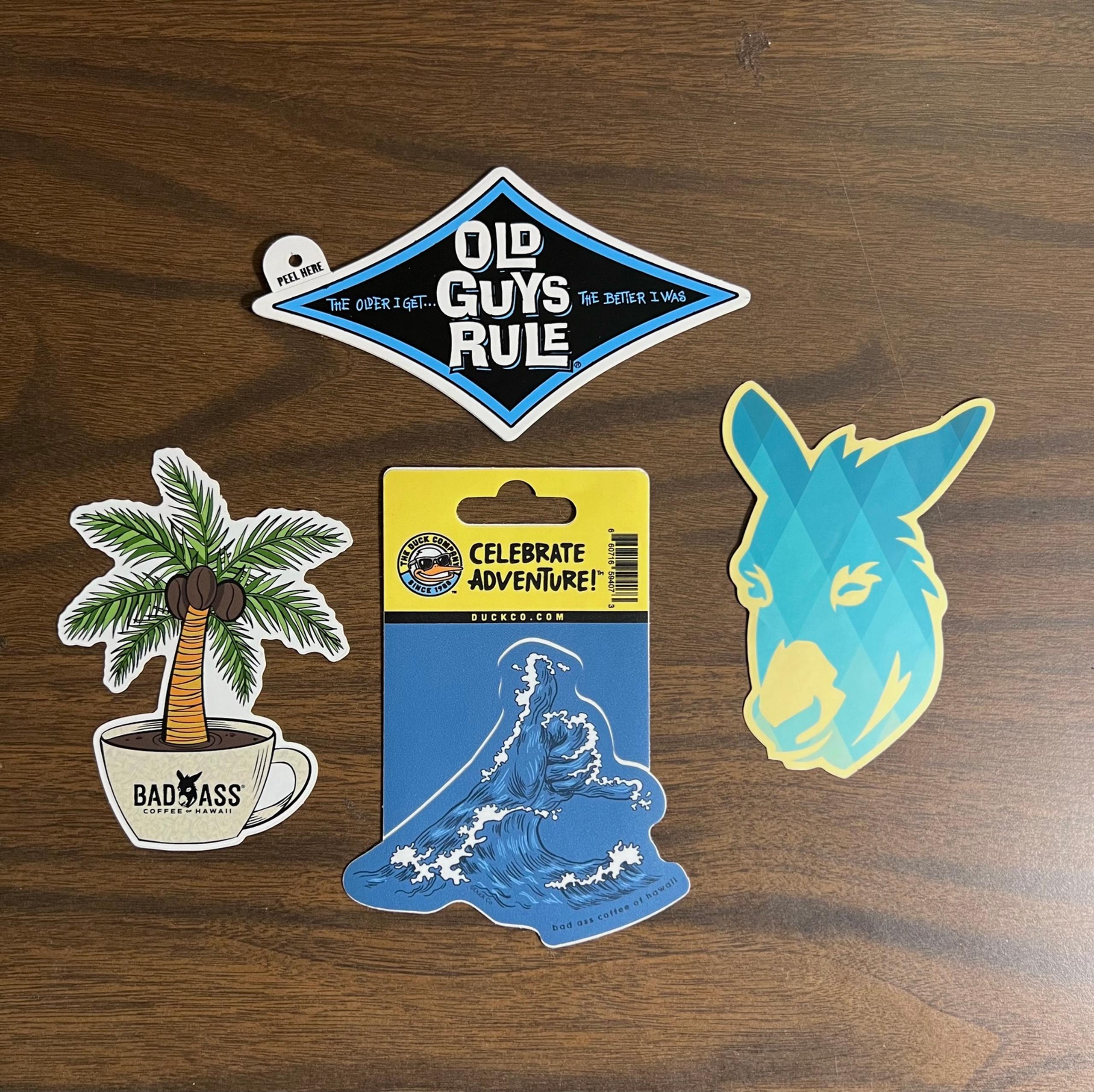BadAss Local Coffee Decals Vinyl Sticker Window Laptop Set Lot of 4 Wave