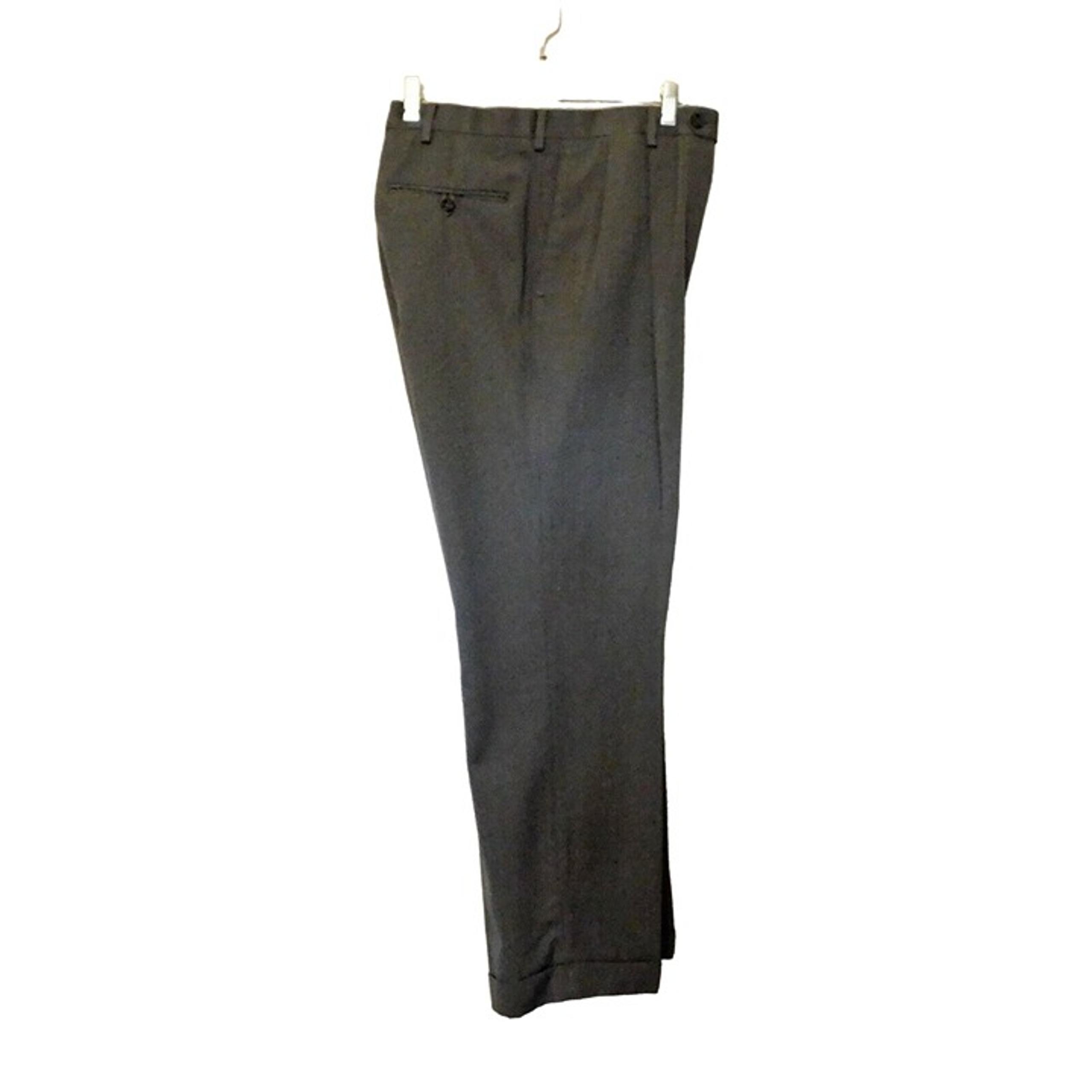 Dockers Slacks 36x30 Actual L 29.5 Gray Pants Relaxed Pleated Front Cuffed Hem
