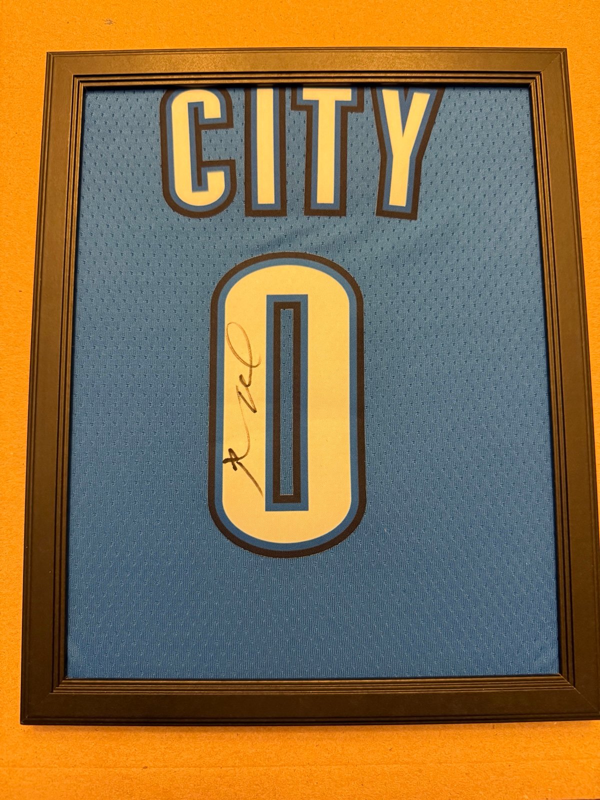 Russell Westbrook signed OKC Jersey Number patch