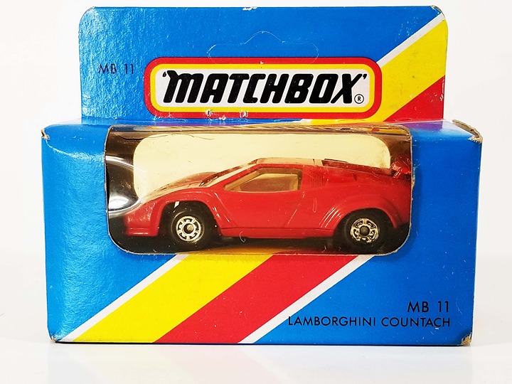 Matchbox Lamborghini Countach / 1985 / MB 11 / Rare Unpunched Blue Box