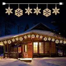 6 Drops - 9ft 100 Mini Bulb Icicle Lights with Hooks