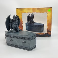 Gargoyle Coffin Jewelry Trinket Stash Box Spencer’s Halloween Gothic Style 2002