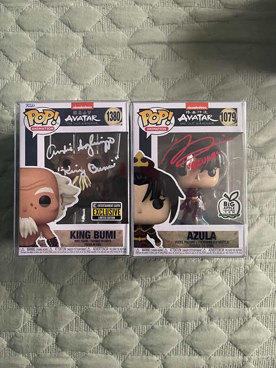 Funko Pop Azula and King Bumi Signed Auto