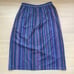 Vintage 70's California Girl Navy Striped Midi Skirt